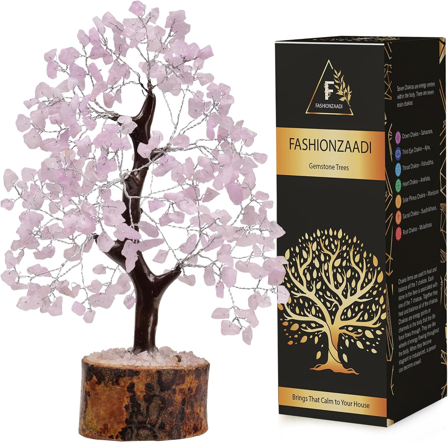 Rose Quartz Tree - Feng Shui Tree, Crystal Tree of Life, Rose Quarts Crystals, Rose Quartz Decor, Crystal Home Decor - Chakra Tree, Spiritual Gifts