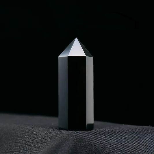 Obsidian Healing Crystal Prism Wand