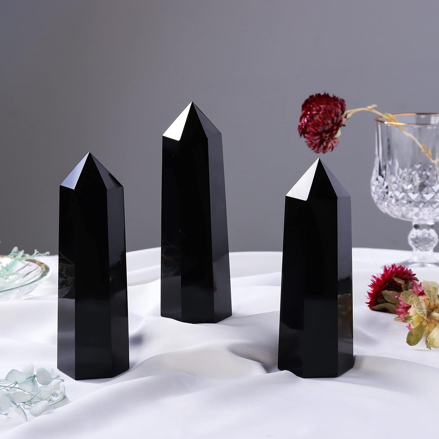 Obsidian Healing Crystal Prism Wand
