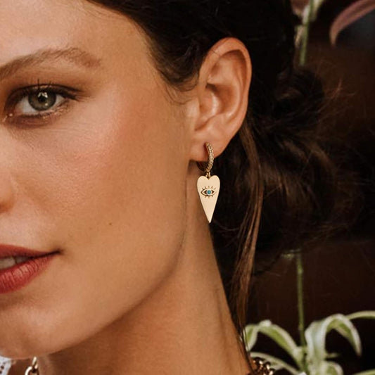 Gold Dainty Dangle Hoop Earrings for Women 14K Gold Plated Delicate Cute Geometric Triangle Cone Dangle Earrings
